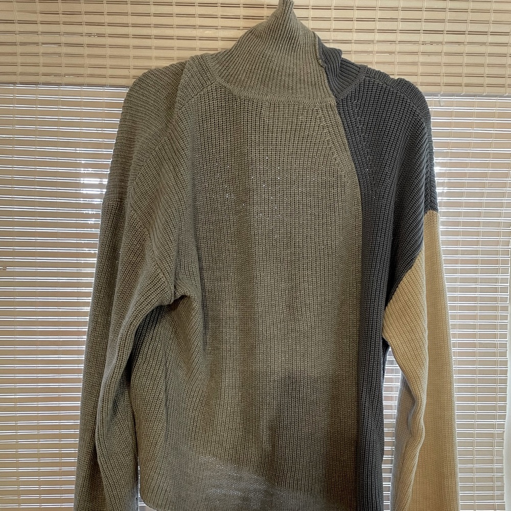 Whiteroom + cactus boutique cowl neck multi color sweater